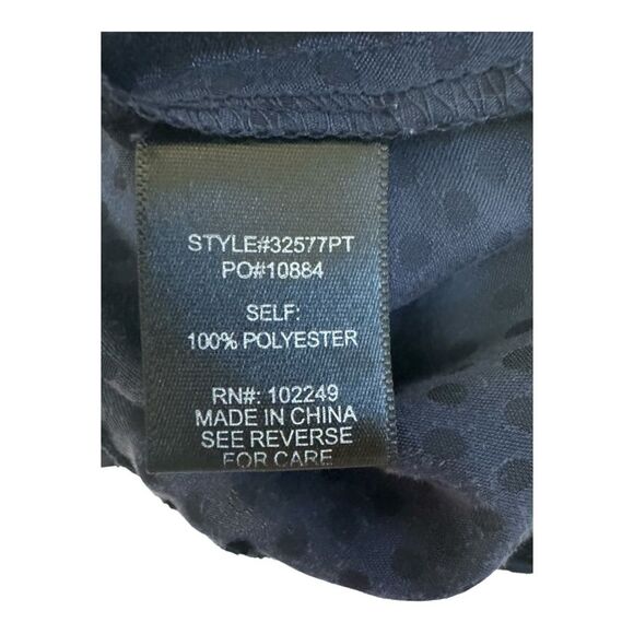 Sleeveless Top Navy Polka Dot Blouse Casual Tank - Picture 7 of 9